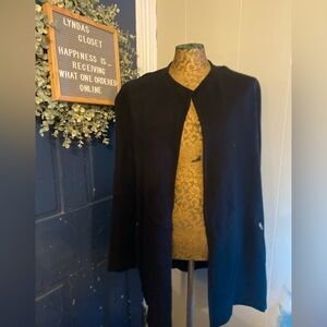 Black Sweater Cardigan 100% Cotton